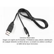 Cable adaptador USB a jack 5.5 x 2.1 mm de energía, 1 m